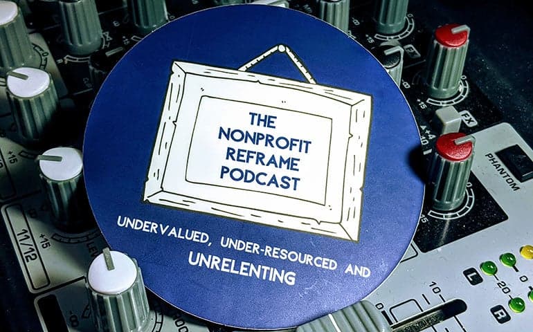 StickerGiant Nonprofit Reframe Podcast Stickers