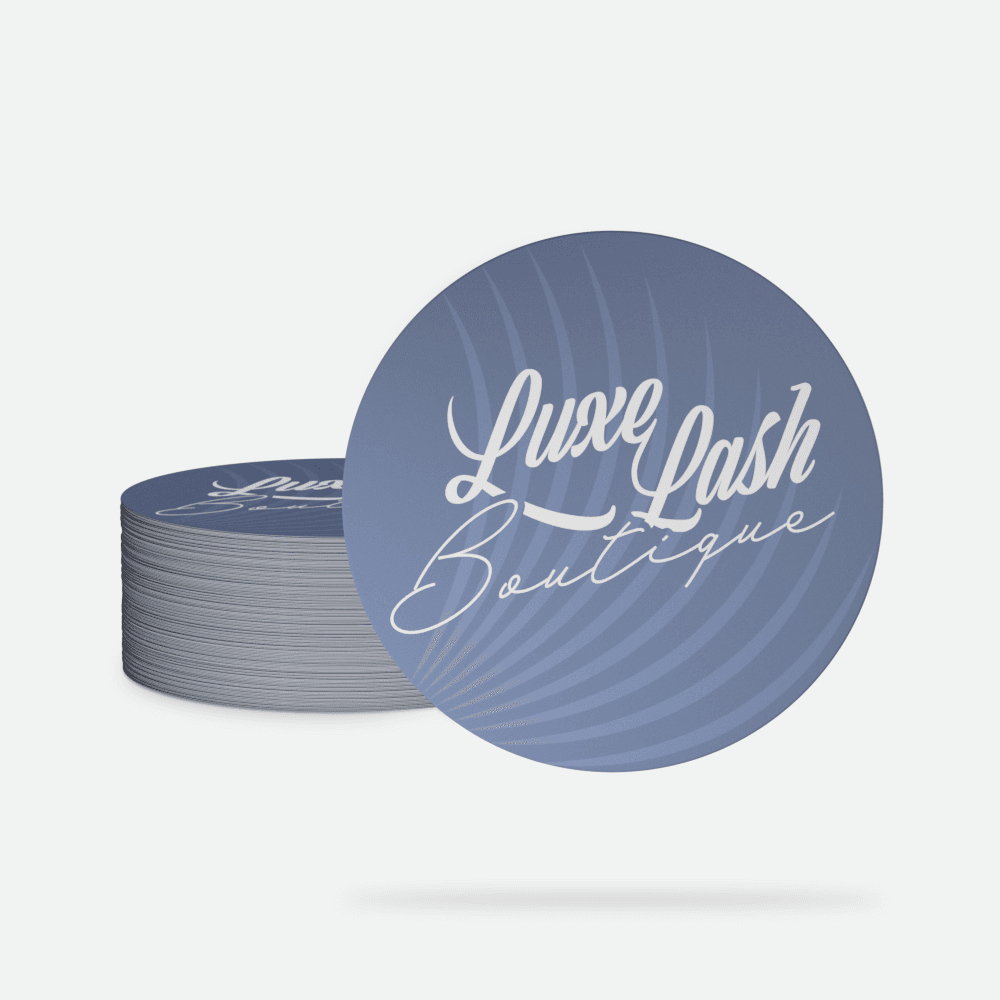 A stack of Circle Stickers printed by StickerGiant