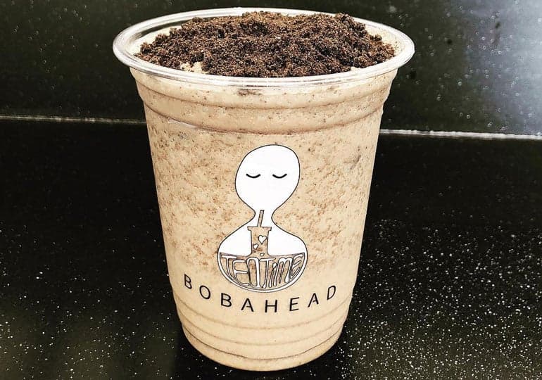 StickerGiant BobaHead Clear Labels 2018 IG cup chocolate drink blog