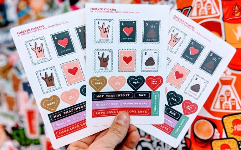 StickerGiant kellypurkeyshop lifelovepaper matte sticker sheet blog