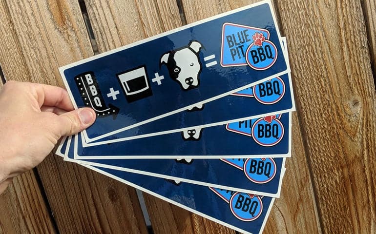 StickerGiant Blue Pit BBQ Kiss Cut Stickers 2019 blog