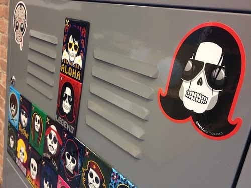 Different SKULLebrities as Custom Die Cut Stickers that were printed at StickerGiant