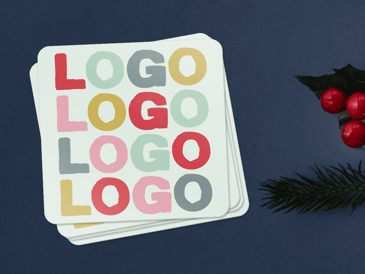 Logo holiday sticker