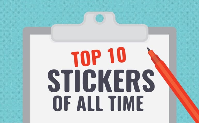 StickerGiant Top Ten Stickers for National Sticker Day 2020