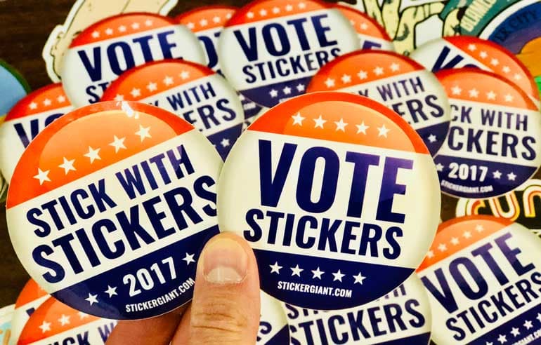 Vote Stickers political stickers 2017