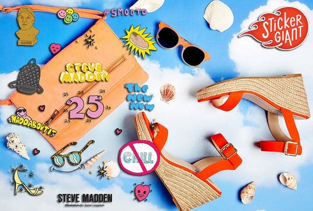 Steve Madden Stickers for 25th Anniversary Celebration Printed by StickerGiant