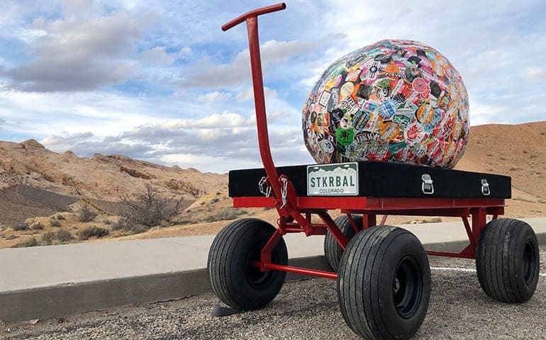 StickerGiant Saul the world's largest sticker ball Utah 2019 blog
