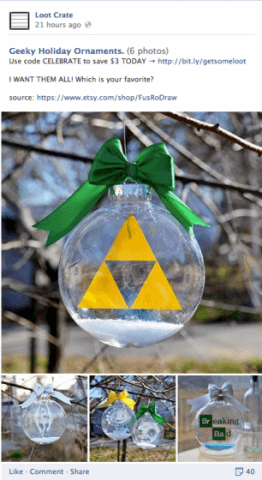 loot crate holiday boosted post