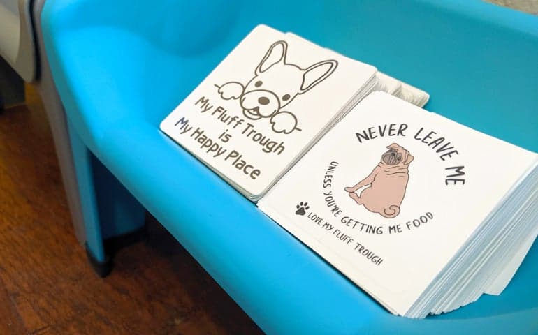 StickerGiant Fluff Trough Never Leave Me Happy Place Stickers blog