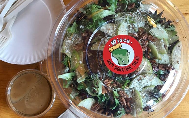 StickerGiant Ians Pizza Custom Paper Label On Salad 2020