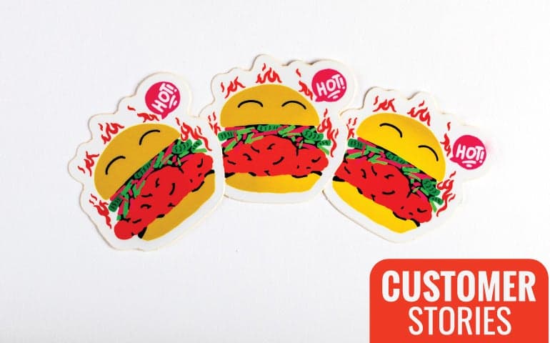 Customer Stories howlin rays die cut