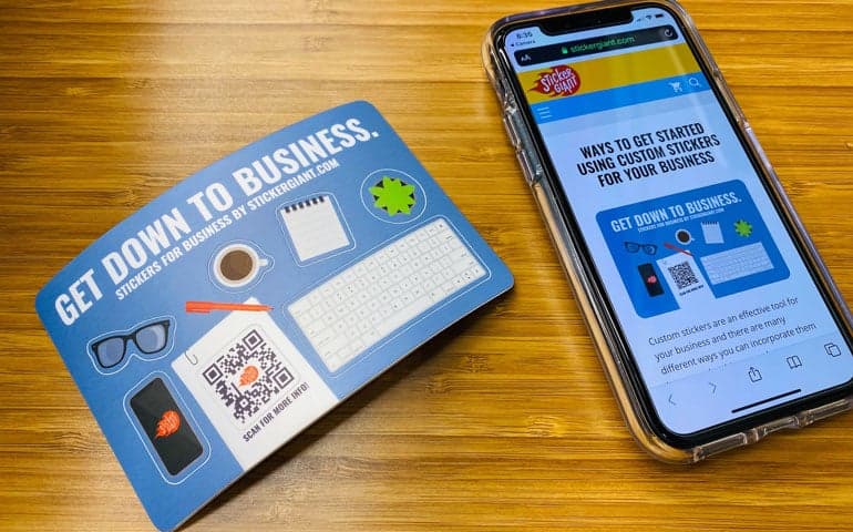 StickerGiant Stickers For Business phone sticker sheet blog2
