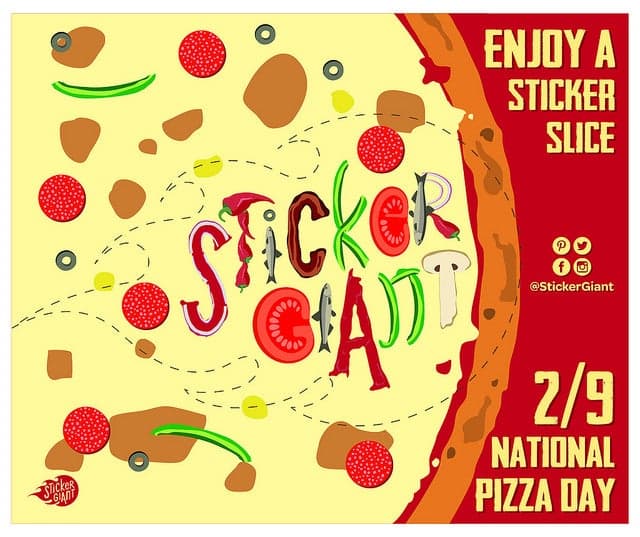StickerGiant Celebrates National Pizza Day on February 9