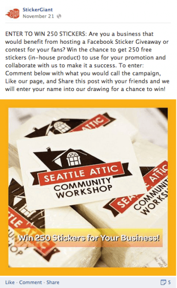 StickerGiant holiday contest