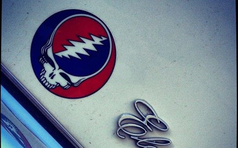 Image of the Steal Your Face Sticker shared in a StickerGiant Blog 2019