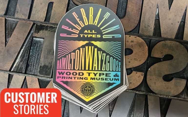 Customer Stories Partners in Print Die Cut Logo sticker