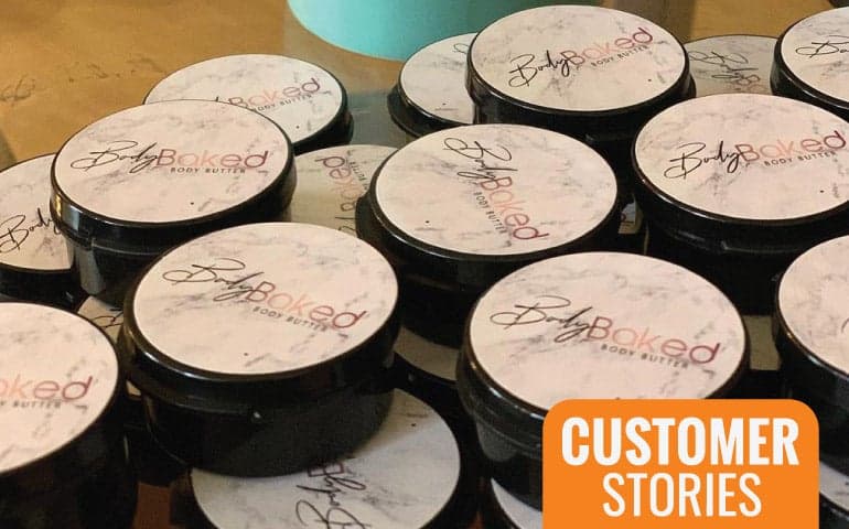 StickerGiant Customer Stories Body Baked samples